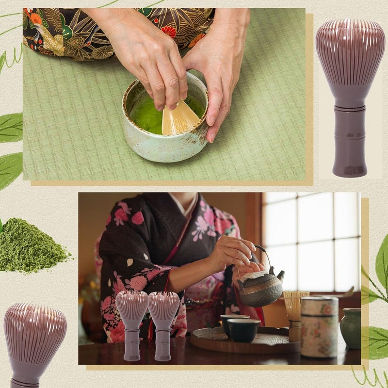 OUGETHER Traditional Matcha Whisk Reusable Resin Matcha Whisk Chasen Dishwasher Safe Matcha Stirrer Matcha Green Tea Powder Preparation Prepare Japanese Matcha Tea (Z_Coffee) - Image 2