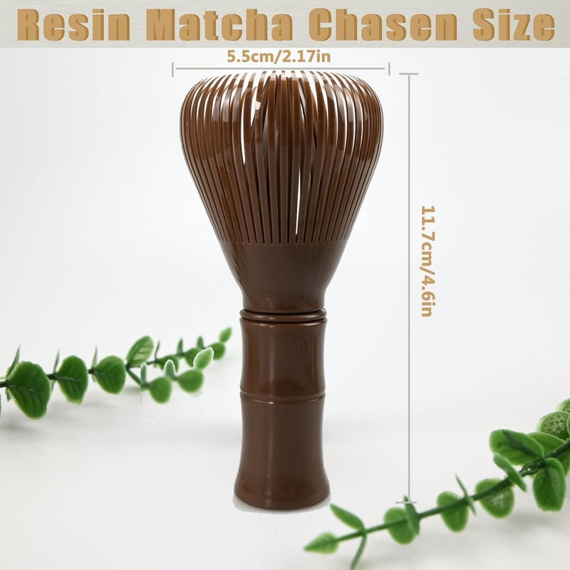OUGETHER Traditional Matcha Whisk Reusable Resin Matcha Whisk Chasen Dishwasher Safe Matcha Stirrer Matcha Green Tea Powder Preparation Prepare Japanese Matcha Tea (Z_Coffee) - Image 5
