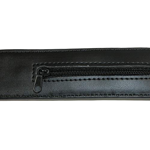 CTM Leather Money Belt, Black, 44 - Image 2