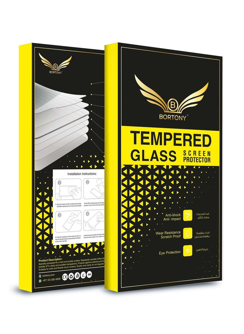 BORTONY Tempered Glass Screen Protector For Samsung A33 5G Black/Clear - Image 5