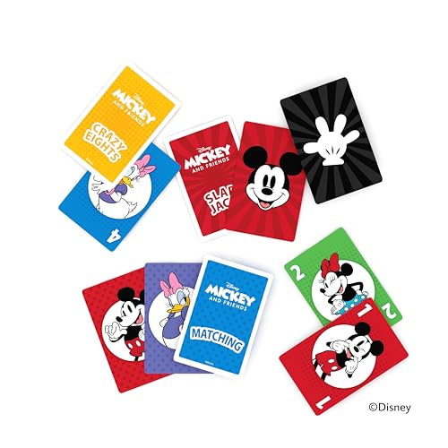Bicycle Disney Mickey and Friends 3in1 Card Games Matching Crazy Eights Slap Jack Featuring Mickey Mouse Donald Duck Goofy Kids Card Games Ages 4 Family Games for 26 Players - Image 5