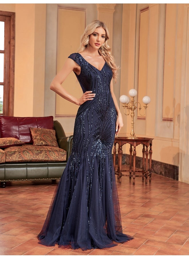Madam Uniq Sequin Evening Dress  - Image 5
