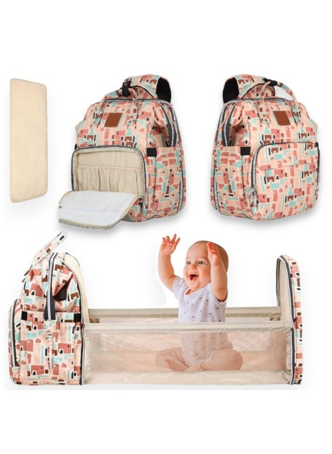 BABY SHINE Portable Folding Multi Function Large Capacity Baby Backpack Diaper Bag Baby Stroller Organizer Bag  - Image 1