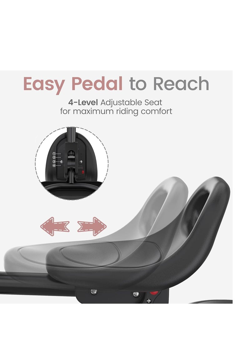 BAYBEE - Foldable 2 in 1 Tricycle for Kids Baby Smart Plug & Play Kids Tricycle Cycle with Rear Storage Basket & 3 Wheels Tricycle Bicycle Baby Tricycle Cycle for Kids 2 to 5 Years Boy Girl Black - Image 1