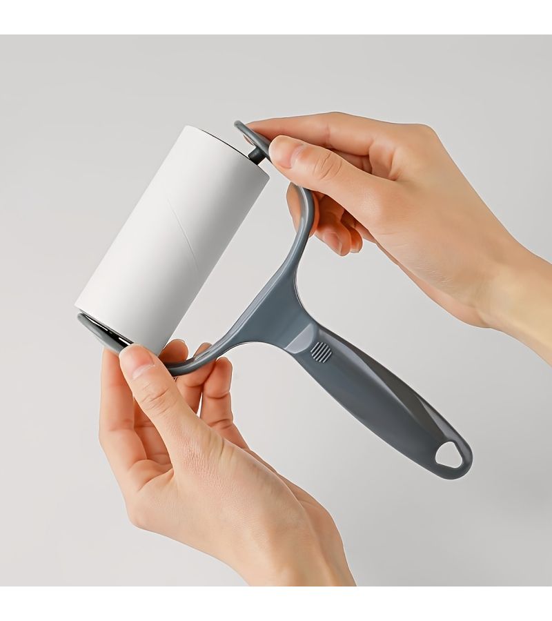 Gray Flat Adhesive Lint Rollers 3 Rolls Replacement Paper for Sofa Desk Chair Pet Hair Remover T Handle - Image 5