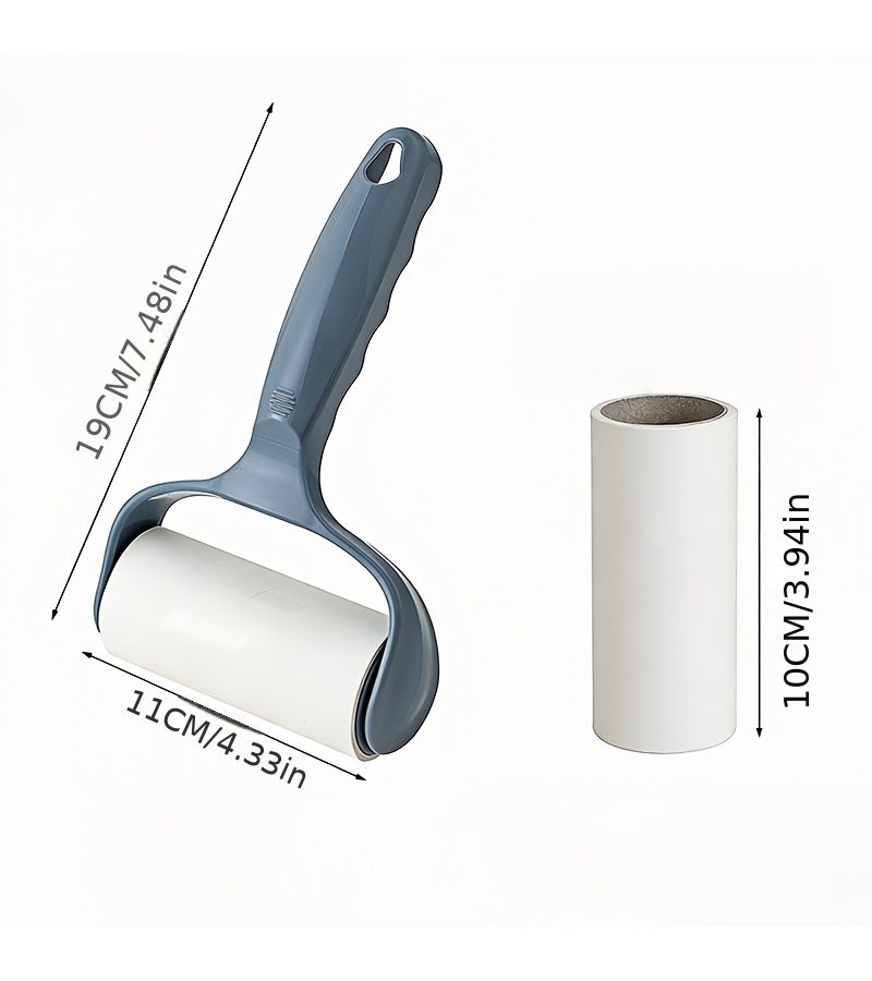 Gray Flat Adhesive Lint Rollers 3 Rolls Replacement Paper for Sofa Desk Chair Pet Hair Remover T Handle - Image 2