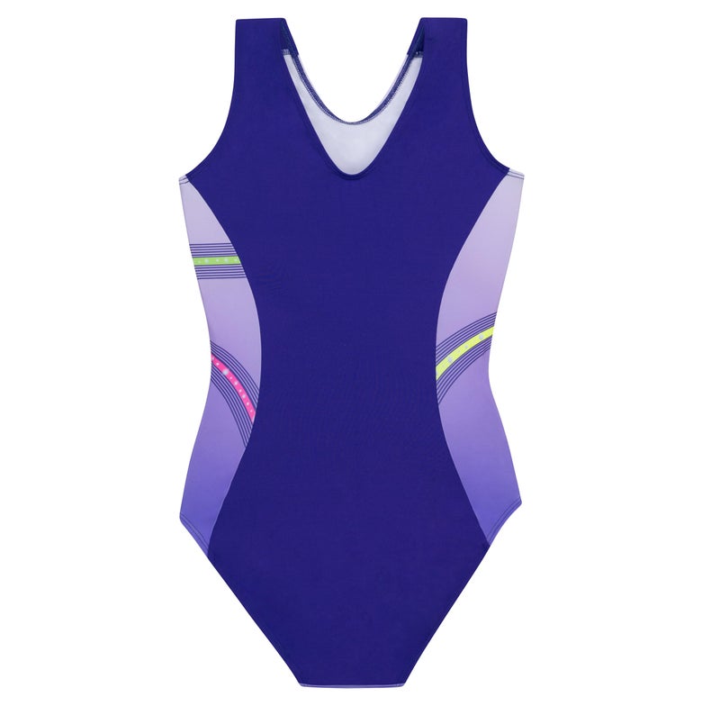 GK Glitz & Glam Gymnastics Leotard for Girls with Matching Scrunchie (Adult Small, Purple) - Image 2