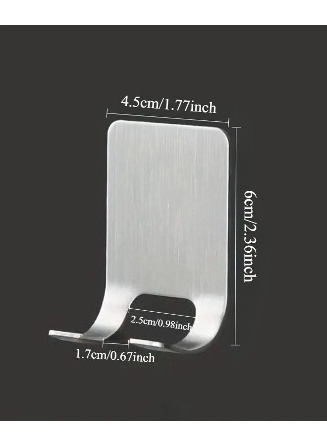 5 قطع حامل شفرات حلاقة مثبت على الحائط من الفولاذ المقاوم للصدأ يلصق دون الحاجة إلى الحفر يوفر مساحة - Image 5