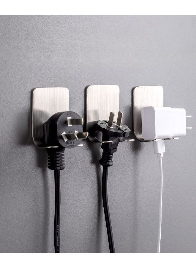 5 قطع حامل شفرات حلاقة مثبت على الحائط من الفولاذ المقاوم للصدأ يلصق دون الحاجة إلى الحفر يوفر مساحة - Image 4