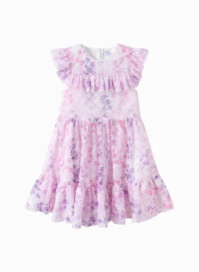 Balabala Floral Ruffle Tiered Dress