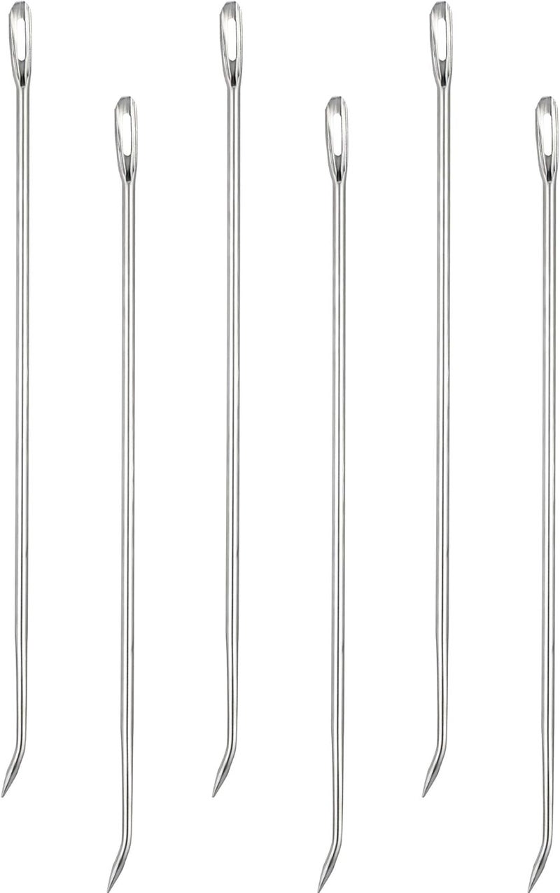 WILLBOND 6-Piece Stainless Steel Curved Poultry Trussing Needles for Securing Stuffed Turkey, Chicken, Roasts and Rolled Meats - Image 1
