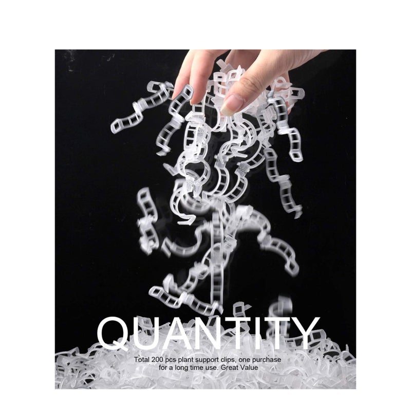 Barakah 200 Pcs Plant Support Garden Clips Tomato Trellis Clip Tomato Vine Clips Help Vine Vegetables to Grow Upright and Make Plants Healthier - Image 4