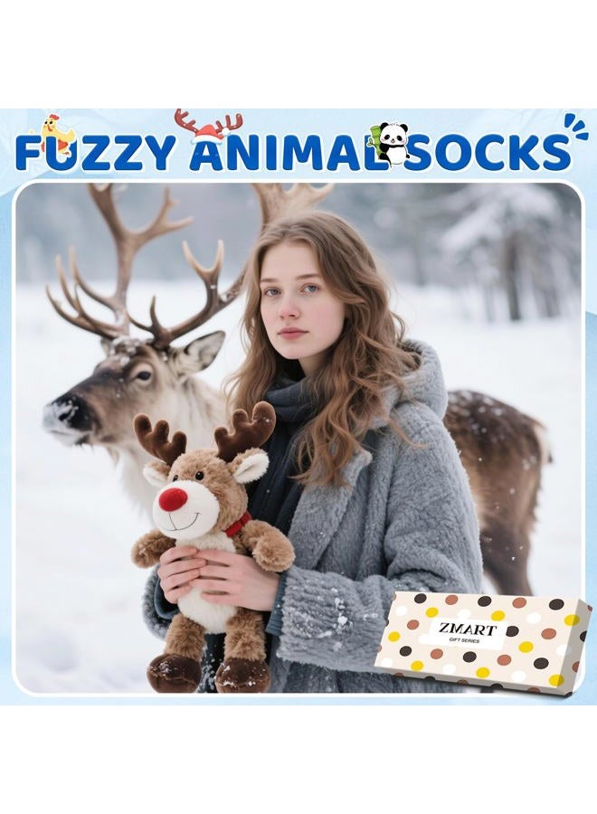 Zmart Fuzzy Socks for Women & Teen Girls - Fluffy Warm Winter Cozy Animal Socks, Assorted #3 - Image 2
