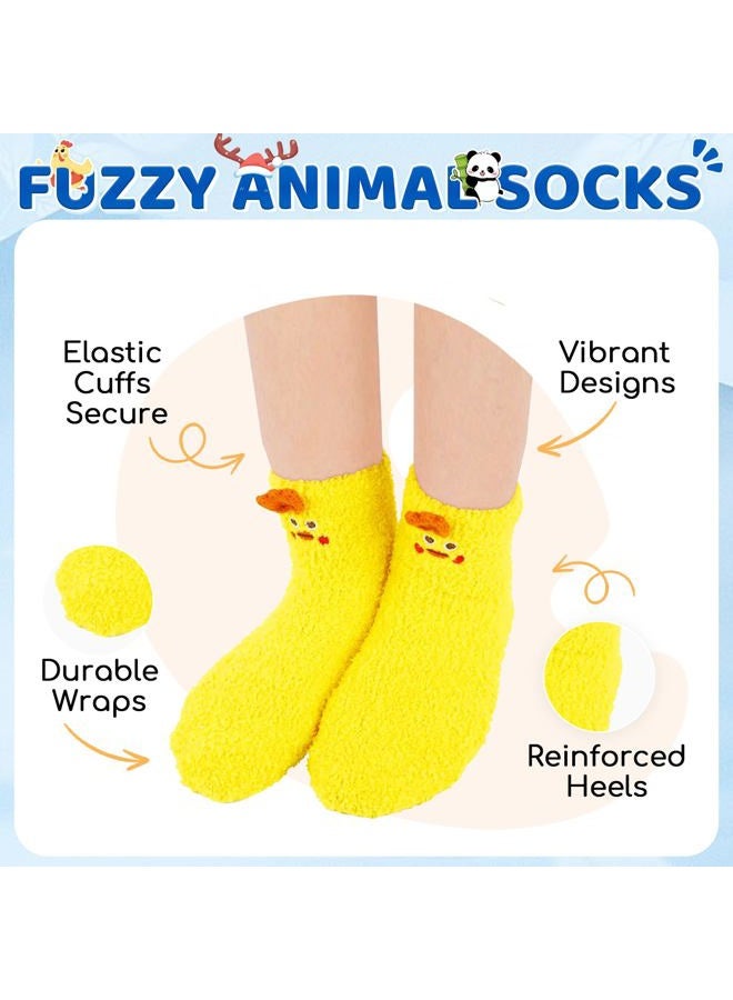 Zmart Fuzzy Socks for Women & Teen Girls - Fluffy Warm Winter Cozy Animal Socks, Assorted #3 - Image 3