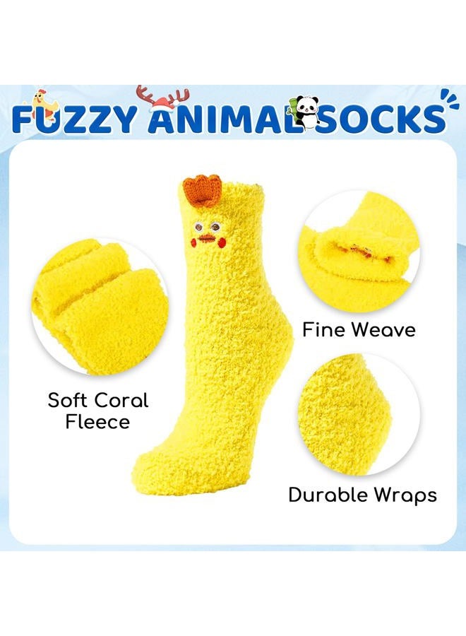 Zmart Fuzzy Socks for Women & Teen Girls - Fluffy Warm Winter Cozy Animal Socks, Assorted #3 - Image 4