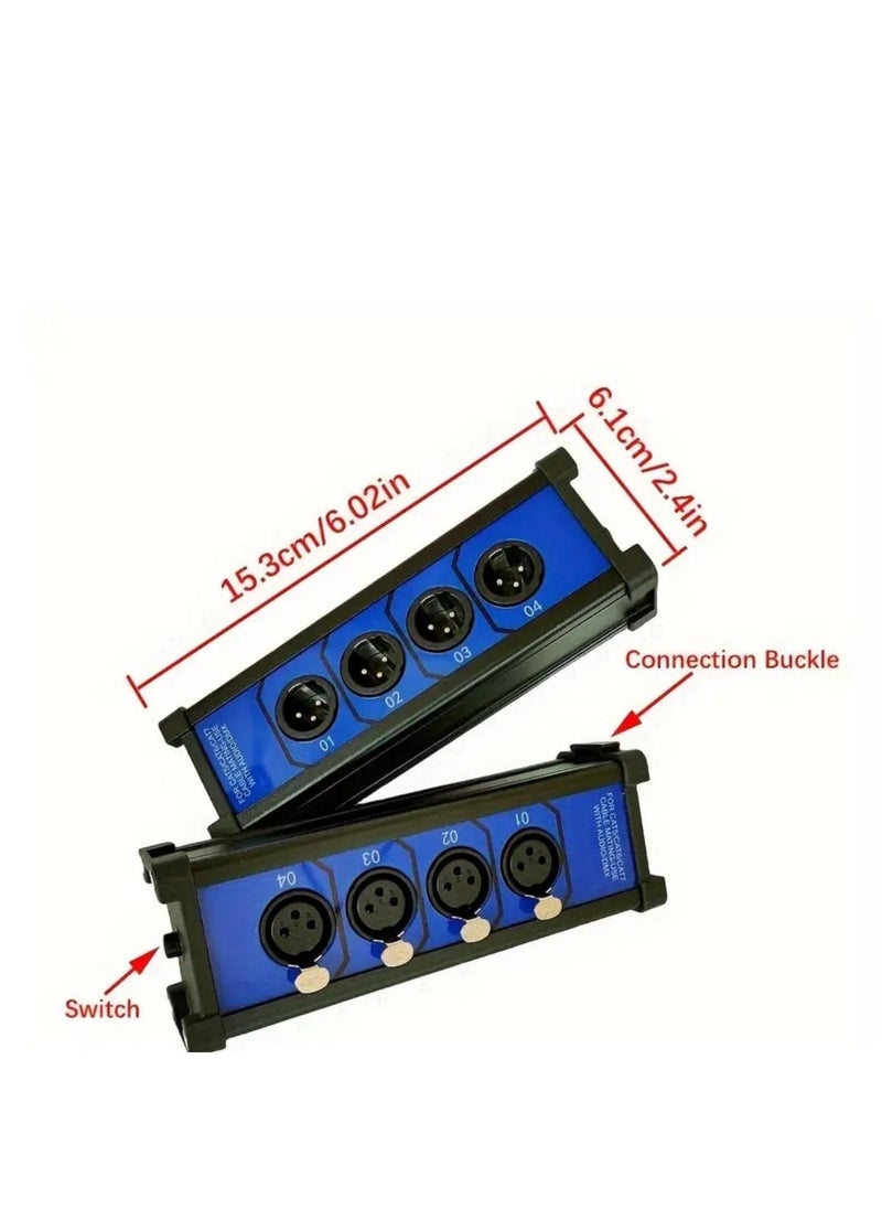 Professional XLR Audio Cable Tester – 4-Channel, Dual-Sided Testing Box for Male & Female XLR Cables, Blue and Black – Accurate and Efficient Signal Testing for Audio Professionals - pzsku/Z5922606080AE11218742Z/45/_/1739985953/c77bc215-81d5-4806-bcd7-6fb8b40ae306