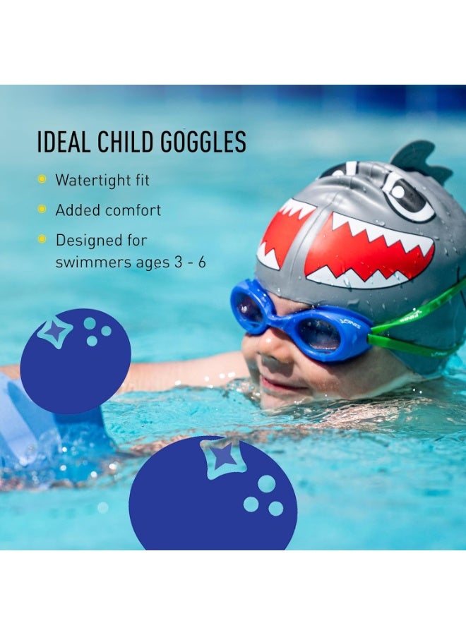 FINIS Fruit Basket Kids Scented Swim Goggles - For Ages 3-6 - Anti-Fog - UV Protection - Soft Silicone Fit - Blueberry - Image 3