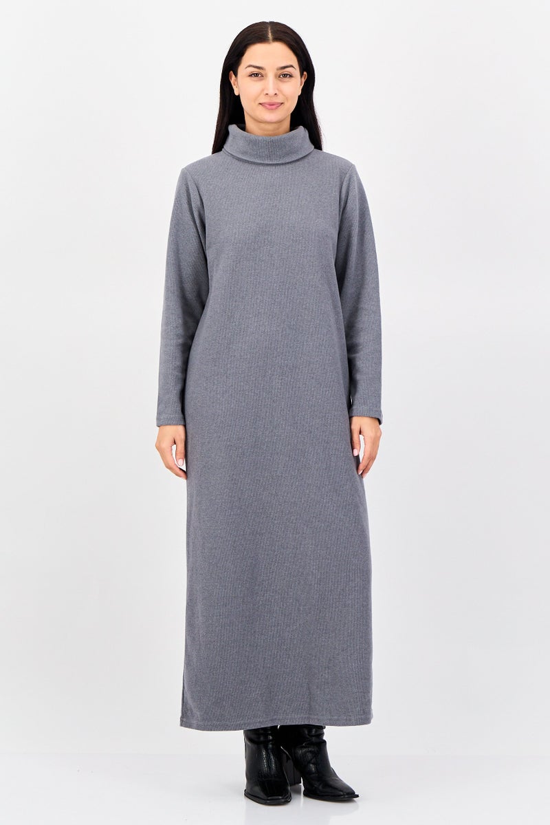 trendyol Women Knitted Sweater Dress, Grey - Image 1