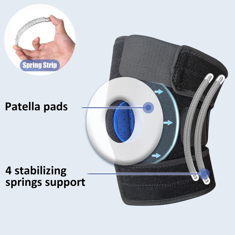 GenetGo Plus Size Knee Brace for Obese Women & Men - Adjustable Knee Support for Meniscus Tear, Arthritis Pain, Compression with Side Stabilizers (4XL/5XL/6XL) - Image 3