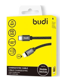 budi Budi USB-C 20W 3 Metter Efficient and Reliable High-Speed Lightning Cable Power Delivery for 13 Pro Max 13 Pro 13 12 Pro Max 12 Pro 12 Etc  - Image 1