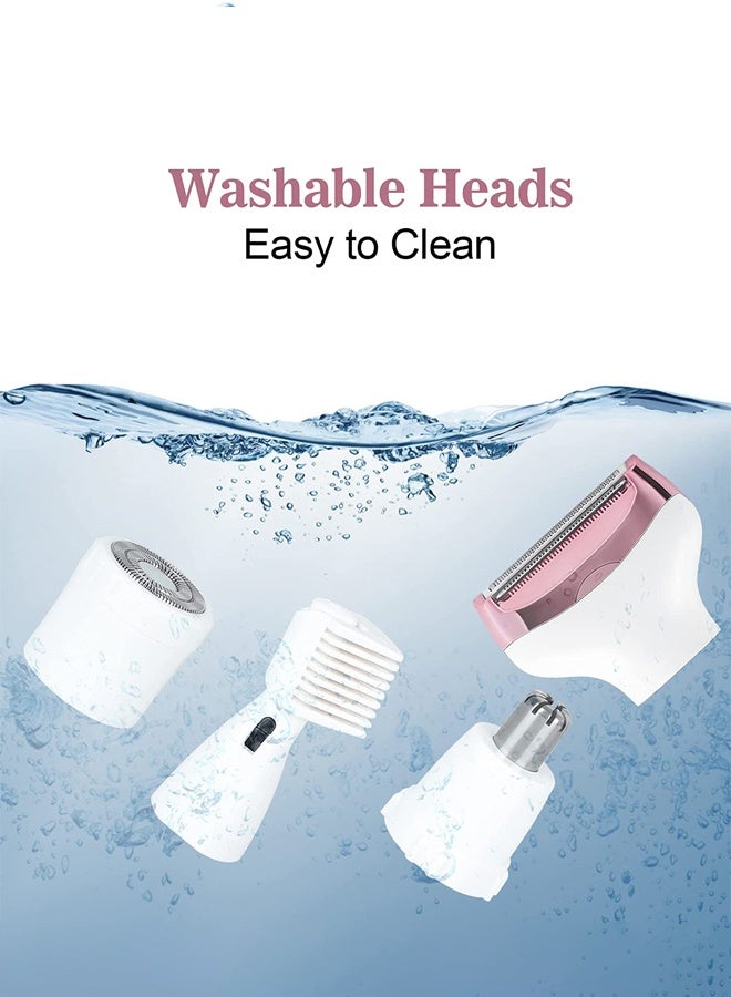 سوسيتي مقص شعر الحاجبين SUCITY، مقص شعر متعدد الوظائف رباعي الوظائف، مفرز كهربائي للنساء، مقص شعر الحاجبين قابل للشحن عبر USB بمنشأ ABS+UV، مفرز بدون ألم، مقص شعر للبكيني والشعر الأنفي والحاجبين والجسم والشعر الجانبي - Image 3