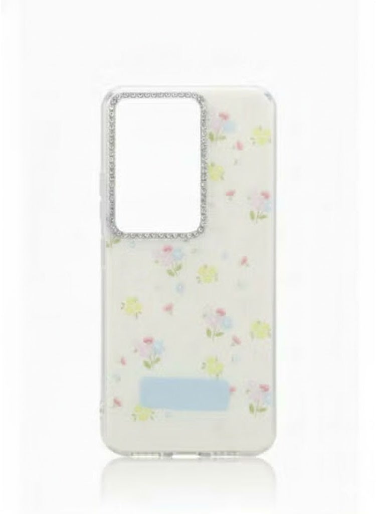 A luxurious case with a soft floral design for Vivo y 19s , embodying simplicity.