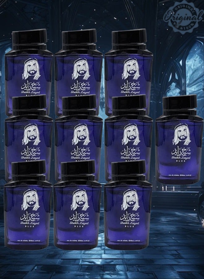 شيخ زايد 10 قطع عطر شيخ زايد ازرق 100 مل - Image 1