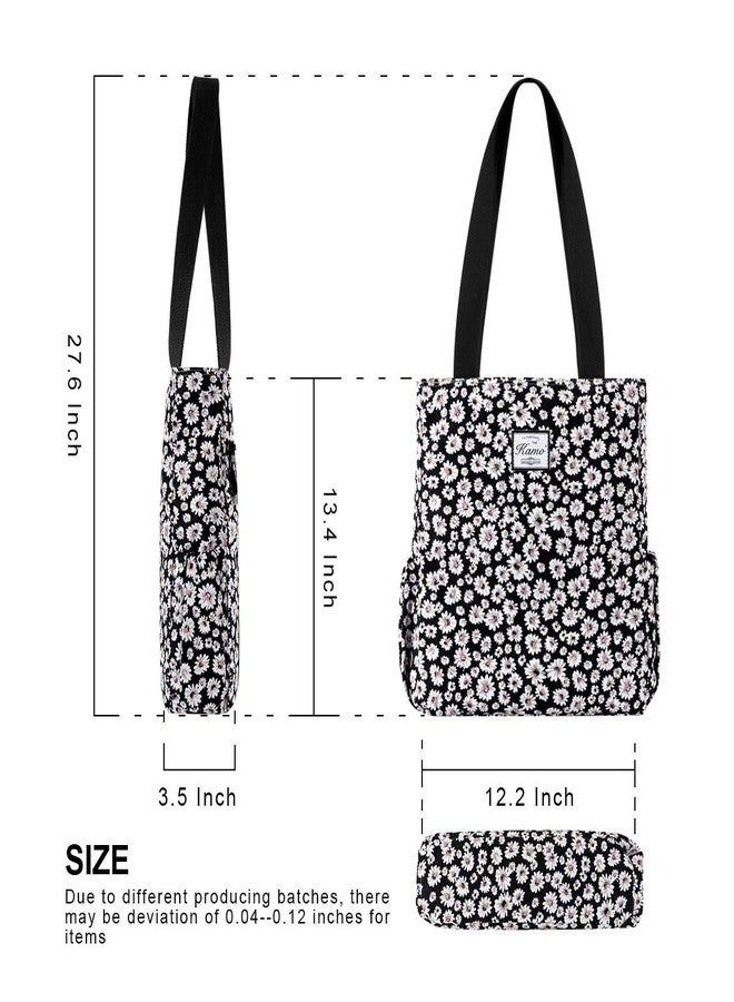 KAMO Floral Tote - Shoulder Bag, Stylish Shopping, Casual Foldaway Travel Handbag for Women - Image 3