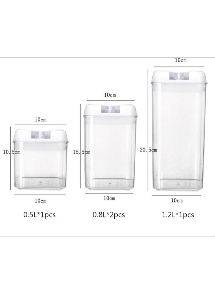 Home Care Food Preservation Box Set Of 4, Multifunction Hermetic Stackable Transparent BPA Free, Storage Box With Lid, For Restaurant, Home, Kitchen Gift - Image 5