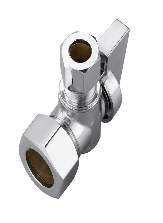 Minimprover 2 Pack Premium Lead Free Brass (1/2" Nominal Comp) 5/8" OD Comp x 3/8 Inch OD Compression Quarter Turn Water Angle Stop Valve Shut Off - Image 4
