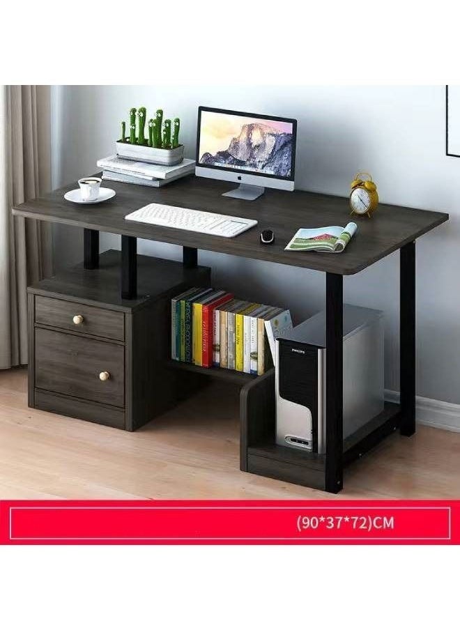 Walnut Computer Desk With Drawer Bedroom Office Study Table 90 x 37 x 72 cm