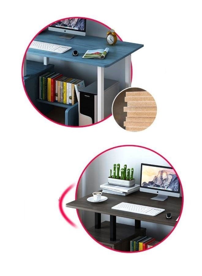 Walnut Computer Desk With Drawer Bedroom Office Study Table 90 x 37 x 72 cm