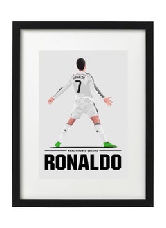 Boomah Accessories Ronaldo Cr7 Real Madrid Art Poster with Frame 30x40cm 
