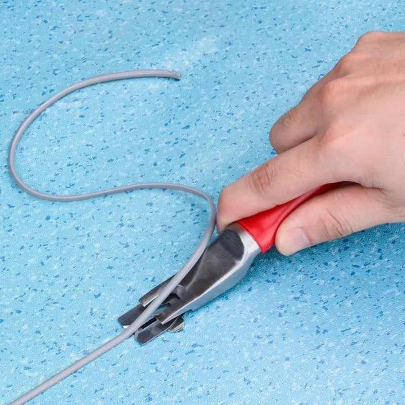 Linoleum Trimming Tool Set: Precision Cutting Blade With Guide Attachment - Quick Efficient Trim Rounded Notch Linoleum Cord Cutting Tool For On-Site Flooring Installation & Maintenance - Image 3