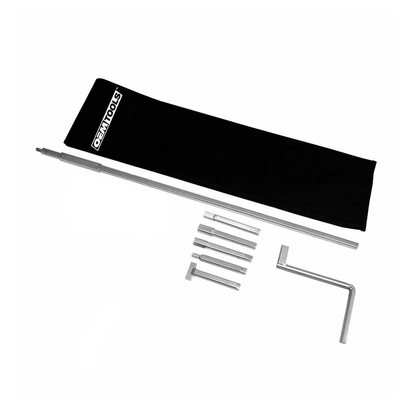 OEMTOOLS 24219 Spare Tire Removal Set Roadside Emergency Kit for Removing Spare Tires Use with A Variety of Vehicles Heavy Duty Zinc Plated Tire Access Tools