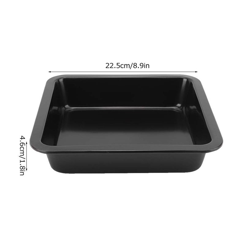 Square Non Stick Cake Mold Bakeware With Smooth Rounded Edges For Cheese Pizza Bread Black - Image 3
