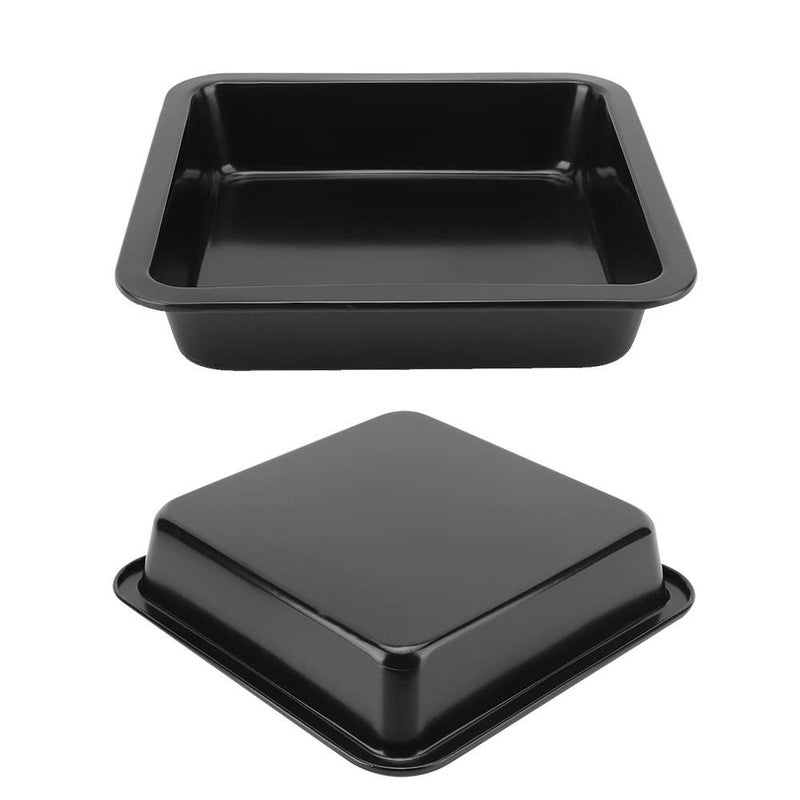 Square Non Stick Cake Mold Bakeware With Smooth Rounded Edges For Cheese Pizza Bread Black - Image 2
