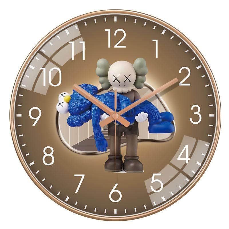 plastic Quartz 12 Inches Premium Wall Clock for Home Stylish Latest Modern Design|Non Ticking Silent Wall Clock - Zero Sound & Disturbance Analog Clock (Blue Bunny)