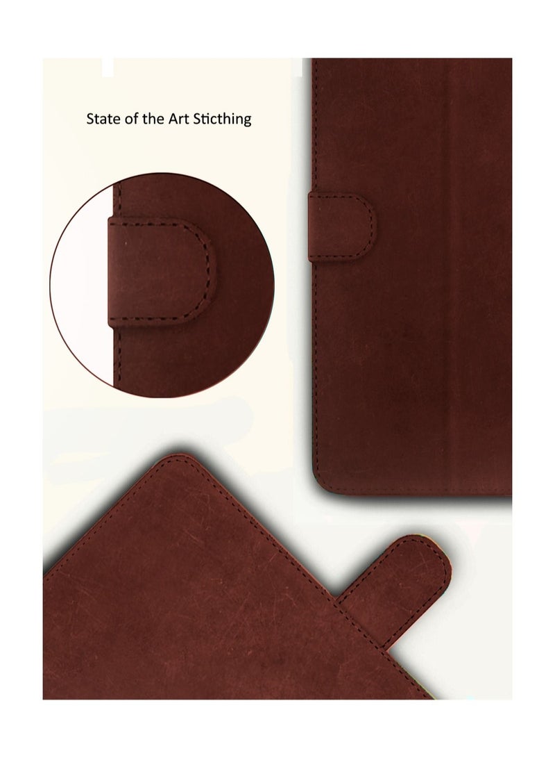 اوميكر حافظة جلدية ذكية عالية الجودة مع حامل مغناطيسي لهاتف Honor Pad X8 10.1 Inch 2022 / Pad X8 Lite 9.7 Inch 2022 بوصة 2022 بني - Image 5