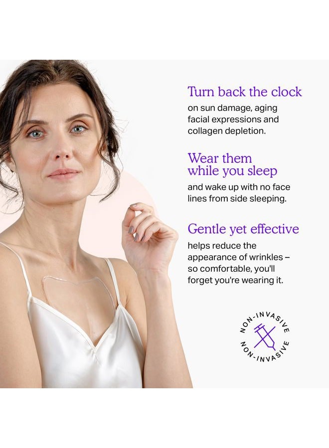 BLUMBODY Chest Wrinkle Pads - Anti-Aging Advanced Skin Firming Tightening & Moisturizing Treatment - Skin Safe Silicone Patches - Reusable Overnight Lift for Crepe Erase - Neck & Décolleté (1.5-mo Supply) - Image 3