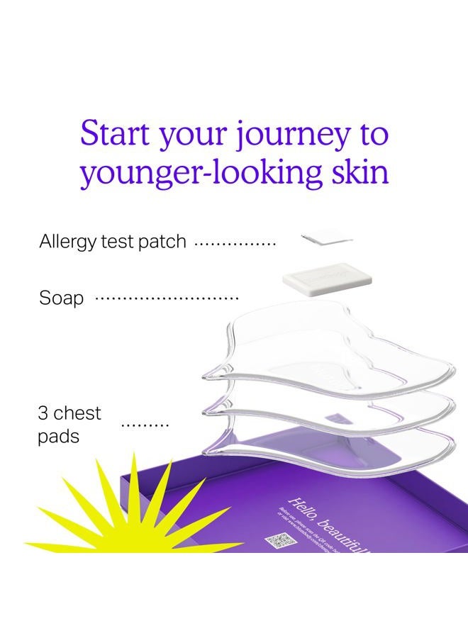 BLUMBODY Chest Wrinkle Pads - Anti-Aging Advanced Skin Firming Tightening & Moisturizing Treatment - Skin Safe Silicone Patches - Reusable Overnight Lift for Crepe Erase - Neck & Décolleté (1.5-mo Supply) - Image 5