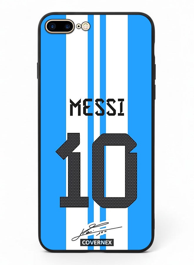 Covernex Apple iPhone 7 Plus Protective Case Cover Printed Featuring Lionel Messi National Team Jersy Design with Signature - Image 2
