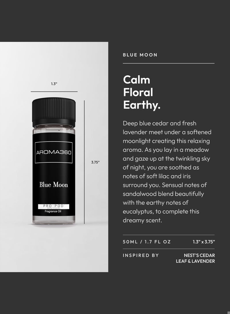 AROMA360 Blue Moon Pro-Pod Oil Blend - Hotel Inspired for Luxury Essential Oil Diffusers - Aromatherapy Scent Diffuser Oil - Blue Cedar, Lavender, and Eucalyptus  - Image 3