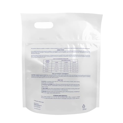 Robelle 4-Pounds Premium Chlorine Stabilizer and Conditioner, Concentrated Cyanuric Acid for Pools, Pool Stabilizer, Helps Chlorine Last Longer - Image 2