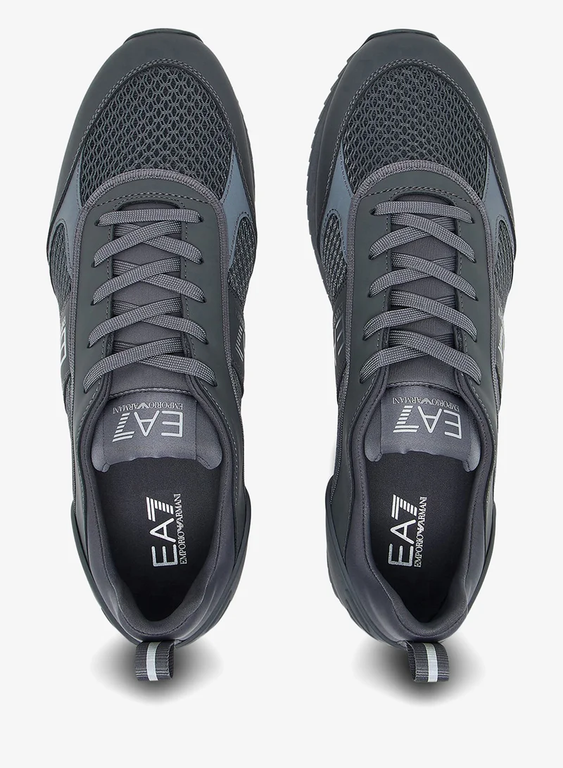 EA7 Emporio Armani Grey Men's Black And White Shoes  | Best Price UAE
