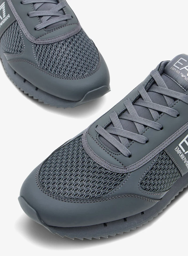 EA7 Emporio Armani Grey Men's Black And White Shoes  | Best Price UAE
