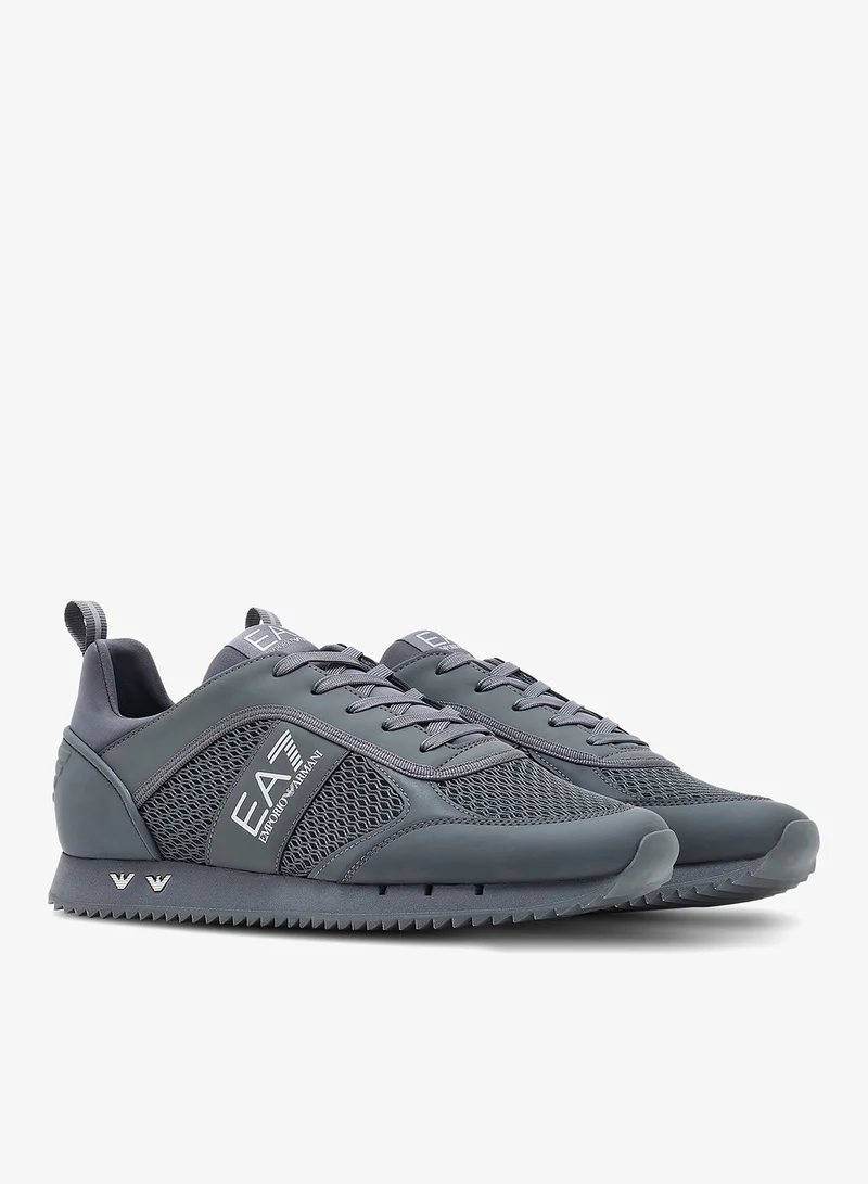 EA7 Emporio Armani Grey Men's Black And White Shoes  | Best Price UAE