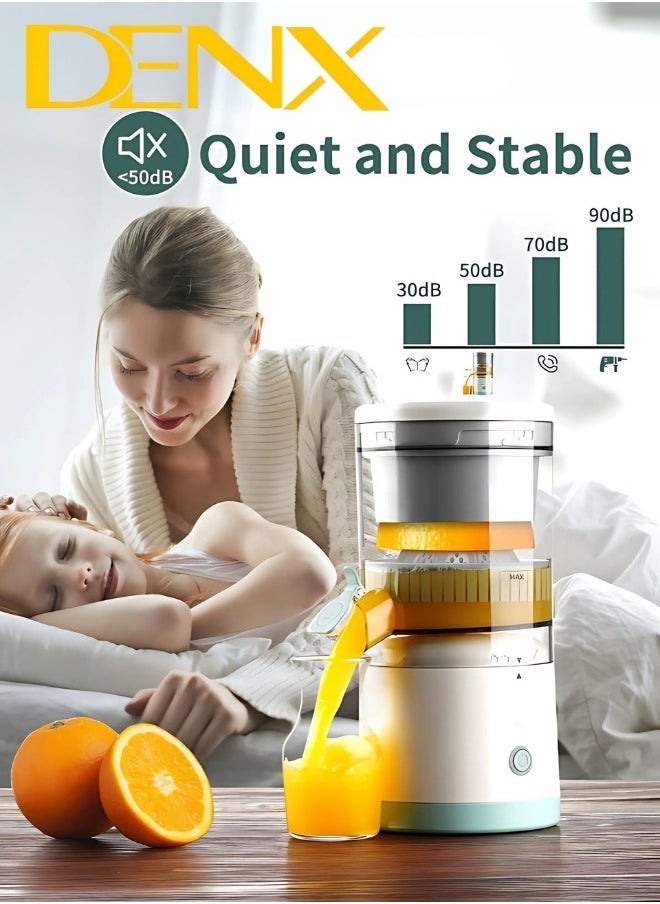 Denx Electric Citrus Juicer, Hands-Free Portable Usb Charging Powerful Electric Juicer Cordless Fruit Juicer, Multi Functional 1-Button Easy Press Lemon Orange Squeezer Machine For Kitchen - Image 5