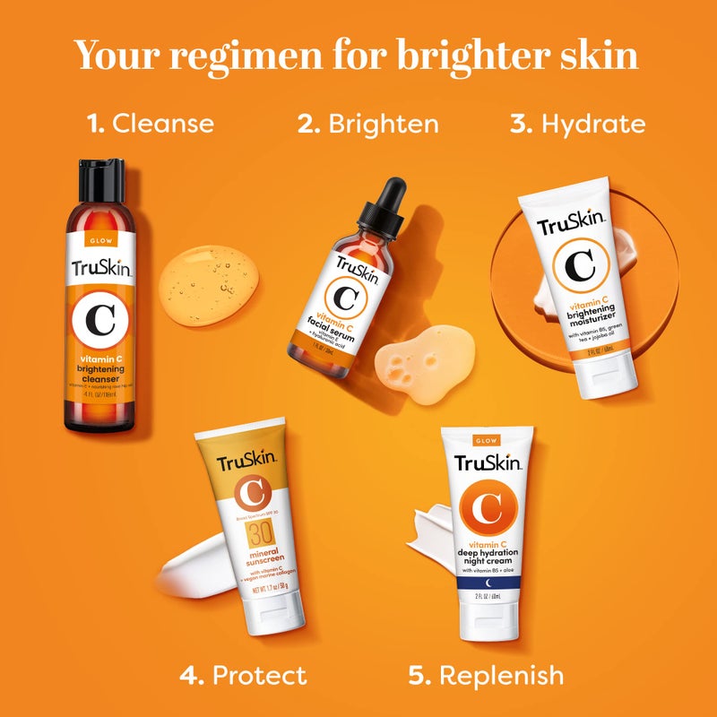 TruSkin Mineral Sunscreen SPF 30 â€“ Broad Spectrum Mineral Sunscreen for Face with Zinc Oxide, Vitamin C & Vegan Marine Collagen â€“ Lightweight SPF for Sensitive Skin, 1.7 fl oz - Image 4