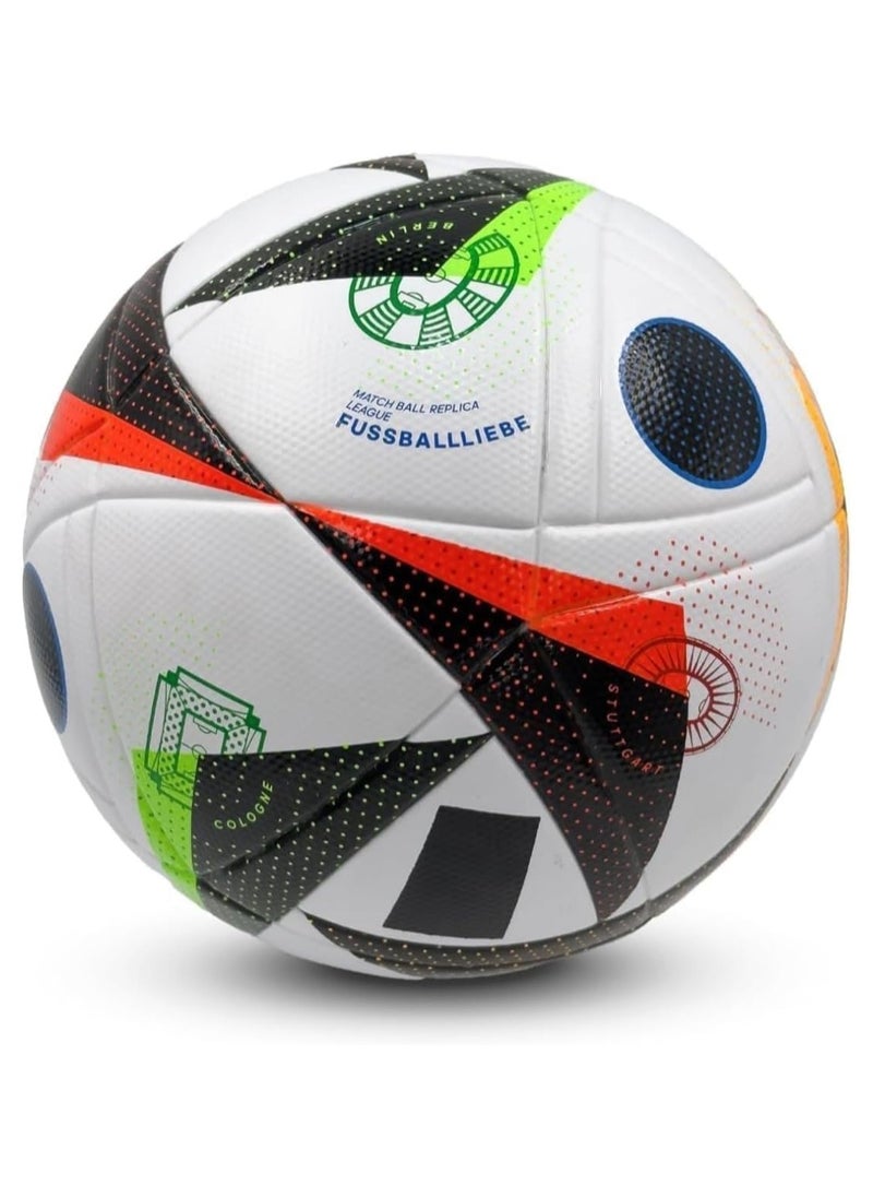 Generic Premium Football, 2024 Euro Sala Football/Soccer Ball, Official Size and Weight, High Performance For Indoor/Outdoor With Excellent Grip And Control, Quality Ball, Size 5  - Image 1